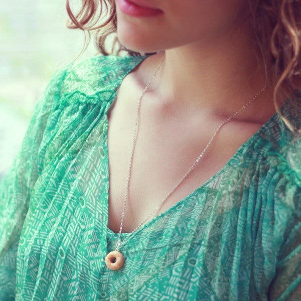 Scented Sugar Glazed Donut Necklace - Tiny Hands
 - 2