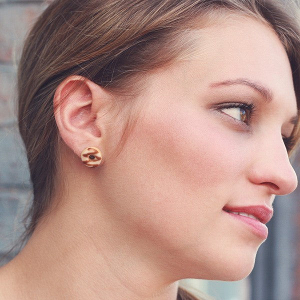 Scented Sugar Chocolate Donut Earstuds - Tiny Hands
 - 2