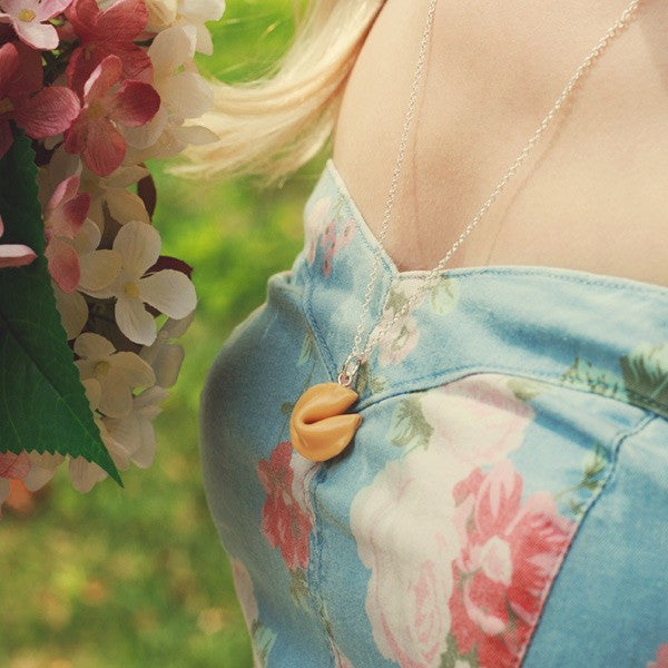 Scented Fortune Cookie Necklace - Tiny Hands
 - 3