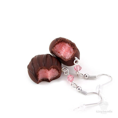 Scented Cherry Chocolate Truffle Earrings - Tiny Hands
 - 3