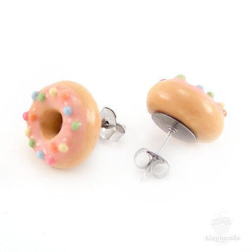 Scented Strawberry Sprinkles Donut Earstuds - Tiny Hands
 - 3