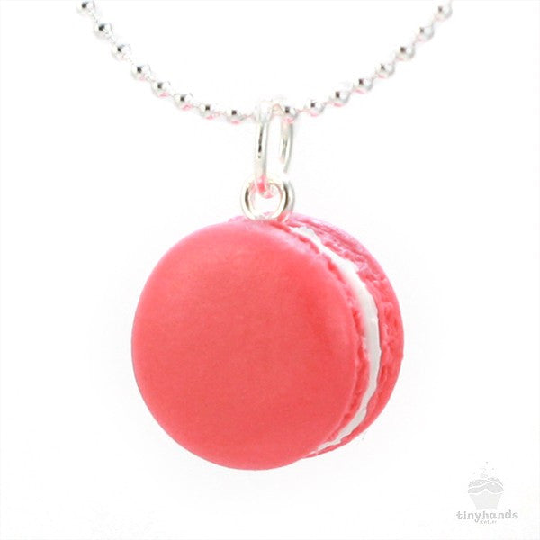 Scented Rose French Macaron Necklace – Tiny Hands Scented Rose French Macaron Necklace – Tiny Hands
