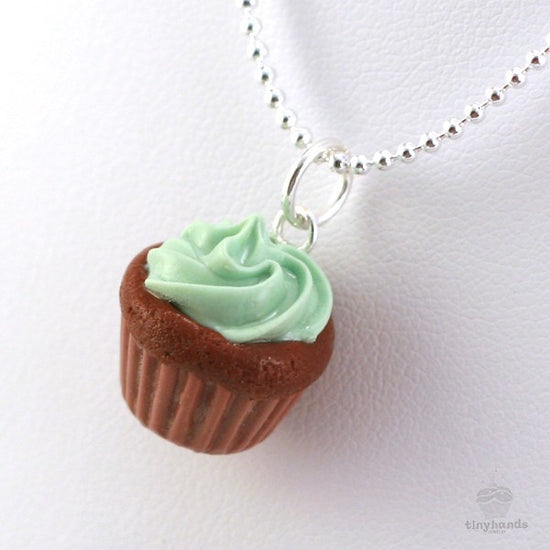Scented Mint Chocolate Cupcake Necklace - Tiny Hands
 - 3