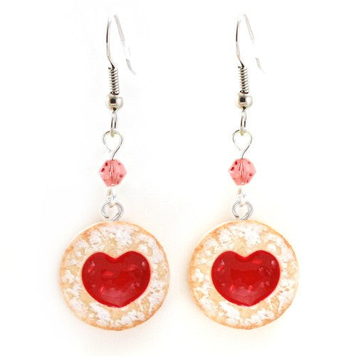 Scented Shortcake Heart Cookie Earrings - Tiny Hands
 - 1