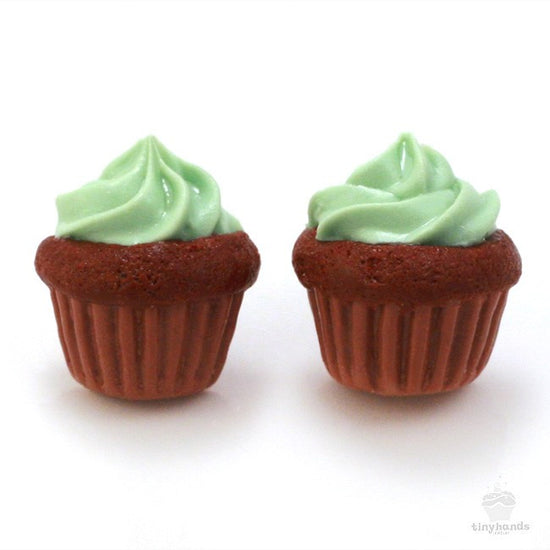 Scented Mint Chocolate Cupcake Earstuds - Tiny Hands
 - 5