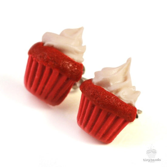 Scented Red Velvet Cupcake Earstuds - Tiny Hands
 - 4