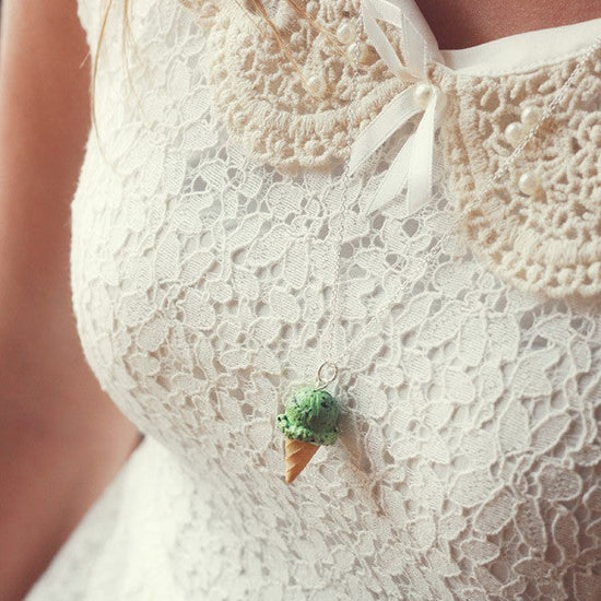 Scented Mint Chocolate Chip Ice-Cream Necklace - Tiny Hands
 - 3