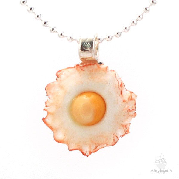 Bacon Scented Fried Egg Necklace - Tiny Hands
 - 1