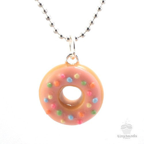 Scented Strawberry Sprinkles Donut Necklace - Tiny Hands
 - 1