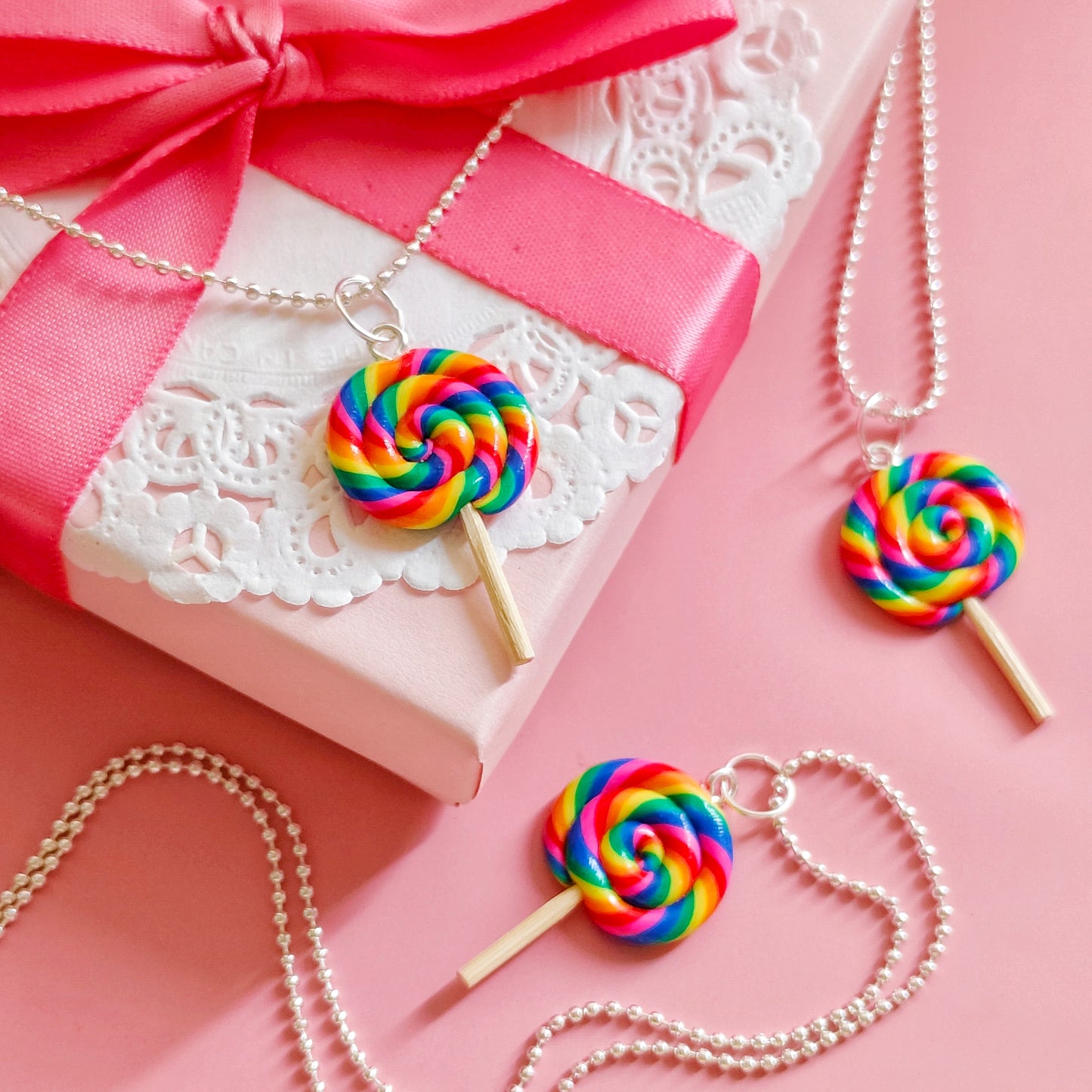 Bubblegum Scented Lollipop Necklace