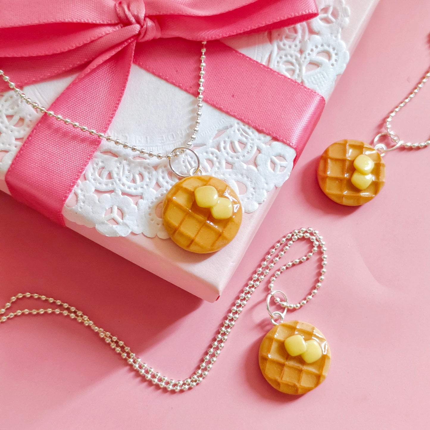 BFF Bundle: TWO Scented Butter & Maple Syrup Waffle Necklaces