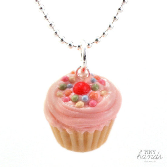 Scented Strawberry Sprinkles Cupcake Charms for Earrings