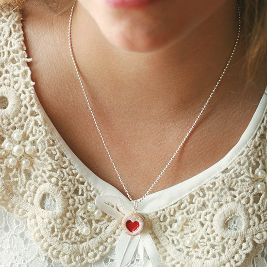 Scented Shortcake Heart Cookie Necklace - Tiny Hands
 - 4