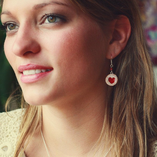 Scented Shortcake Heart Cookie Earrings - Tiny Hands
 - 2