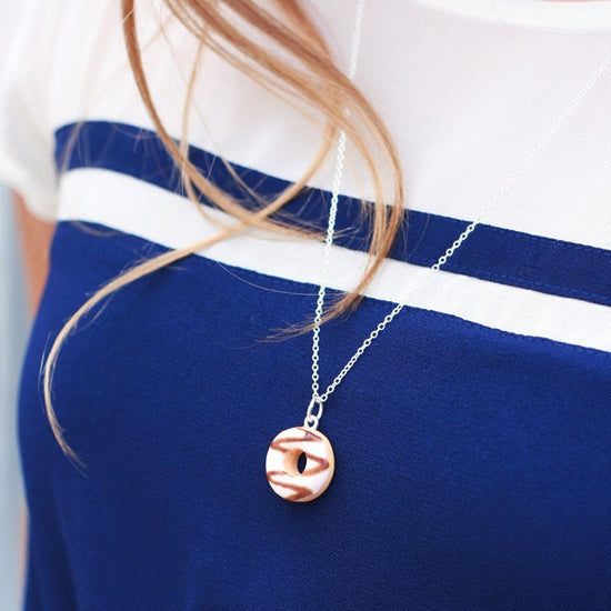 Scented Sugar Chocolate Donut Necklace - Tiny Hands
 - 2