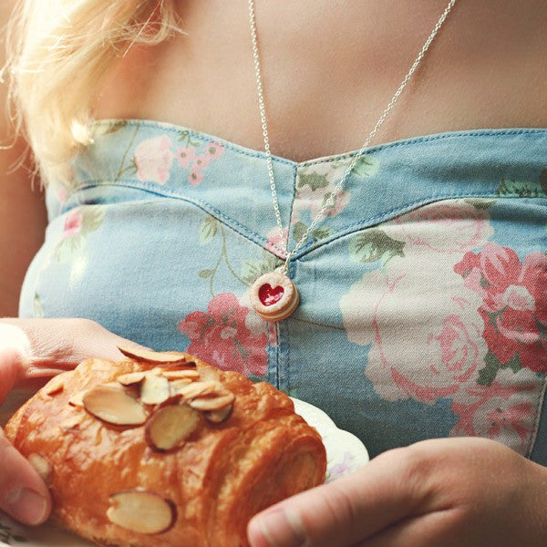 Scented Shortcake Heart Cookie Necklace - Tiny Hands
 - 2