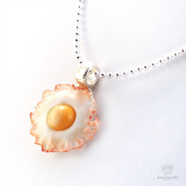 Bacon Scented Fried Egg Necklace - Tiny Hands
 - 3