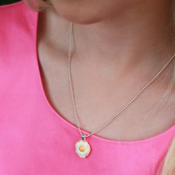 Bacon Scented Fried Egg Necklace - Tiny Hands
 - 2