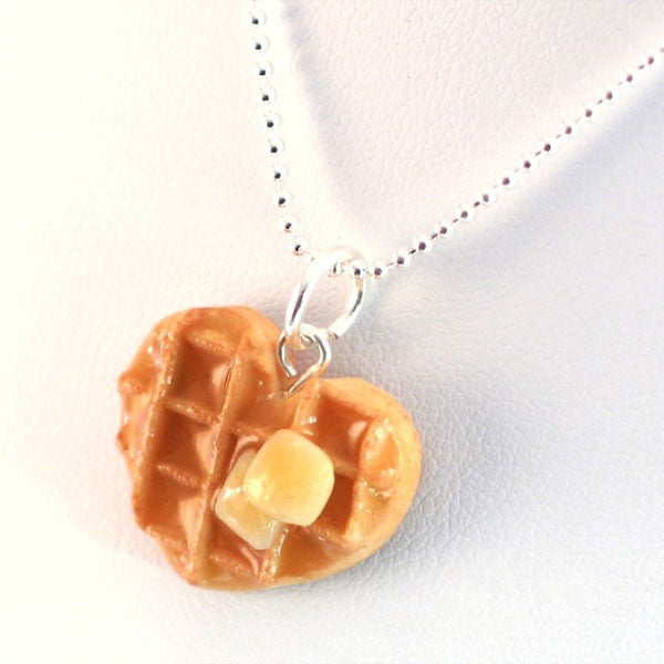Load image into Gallery viewer, Scented Heart Waffle Necklace - Tiny Hands
 - 2
