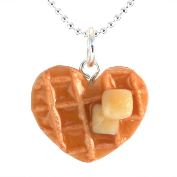 Scented Heart Waffle Necklace - Tiny Hands
 - 1