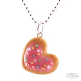 (Wholesale) Scented Heart Cookie with Sprinkles Necklace
