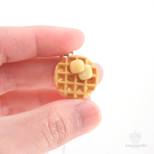 Load image into Gallery viewer, Scented Butter &amp;amp; Maple Syrup Waffle Necklace - Tiny Hands
 - 7
