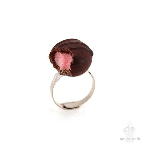Scented Cherry Chocolate Truffle Ring - Tiny Hands
 - 3