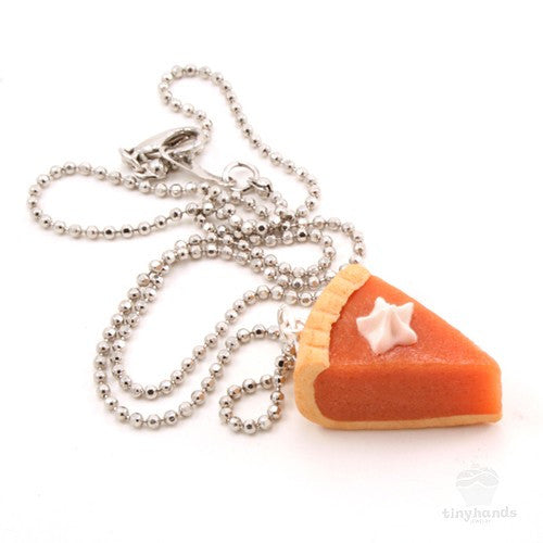 Load image into Gallery viewer, Scented Pumpkin Pie Necklace - Tiny Hands
 - 4

