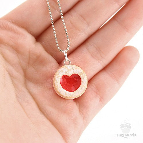 Load image into Gallery viewer, Scented Shortcake Heart Cookie Necklace - Tiny Hands
 - 6
