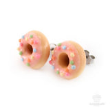 (Wholesale) Scented Strawberry Sprinkles Donut Earstuds