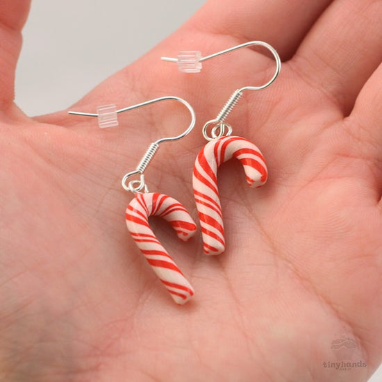 Load image into Gallery viewer, Scented Candy Cane Earrings - Tiny Hands
 - 4
