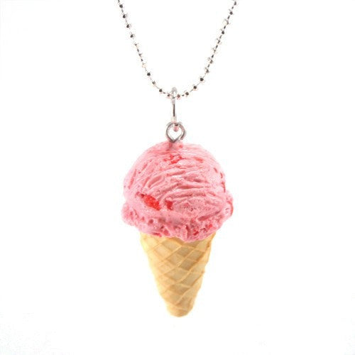 Load image into Gallery viewer, Scented Very Berry Strawberry Ice-Cream Necklace - Tiny Hands
 - 1
