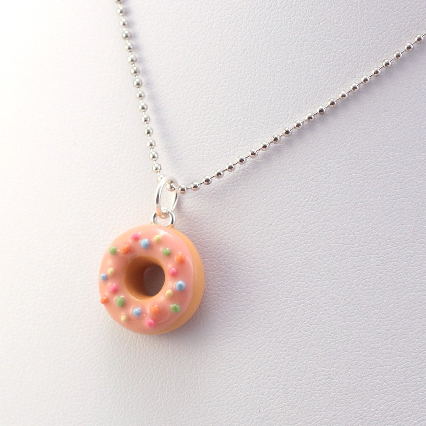 Scented Strawberry Sprinkles Donut Necklace - Tiny Hands
 - 3