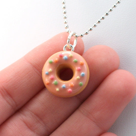 Scented Strawberry Sprinkles Donut Necklace - Tiny Hands
 - 4