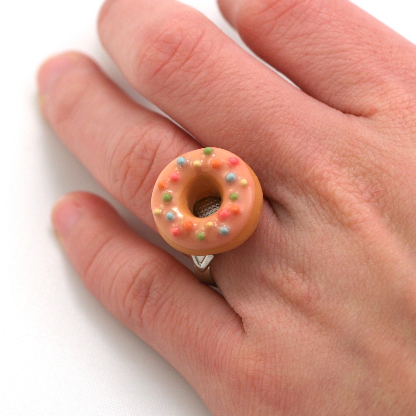 Scented Strawberry Sprinkles Donut Ring - Tiny Hands
 - 3