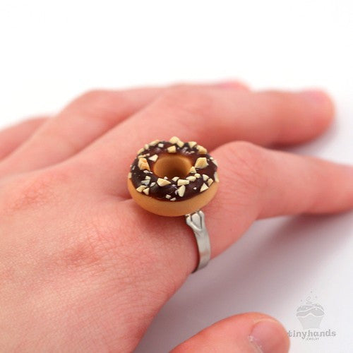 Load image into Gallery viewer, Scented Chocolate Nut Donut Ring - Tiny Hands
 - 4
