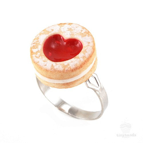 Scented Shortcake Heart Cookie Ring - Tiny Hands
 - 1
