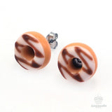 (Wholesale) Scented Vanilla Chocolate Donut Earstuds