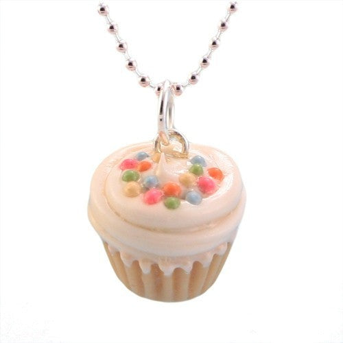 Load image into Gallery viewer, Scented Vanilla Sprinkles Cupcake Necklace - Tiny Hands
 - 1
