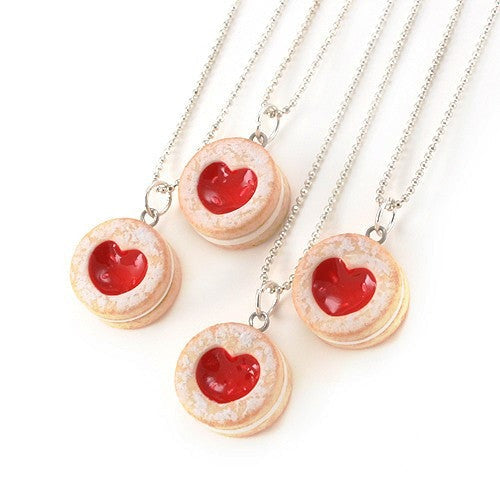 Scented Shortcake Heart Cookie Necklace - Tiny Hands
 - 1