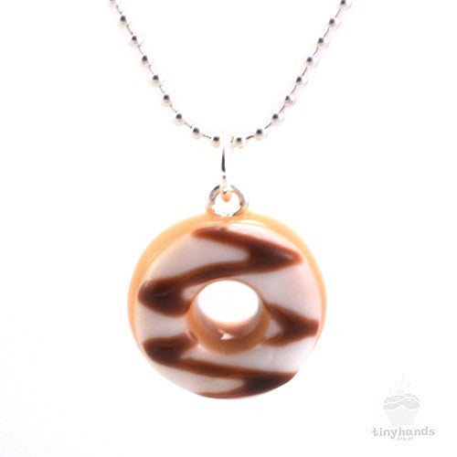 Load image into Gallery viewer, Scented Sugar Chocolate Donut Necklace - Tiny Hands
 - 1
