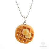 (Wholesale) Scented Butter & Maple Syrup Waffle Necklace