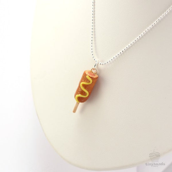 Maple Syrup Scented Corn Dog Necklace Tiny Hands