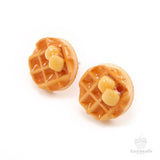 (Wholesale) Scented Maple Syrup Waffle Earstuds