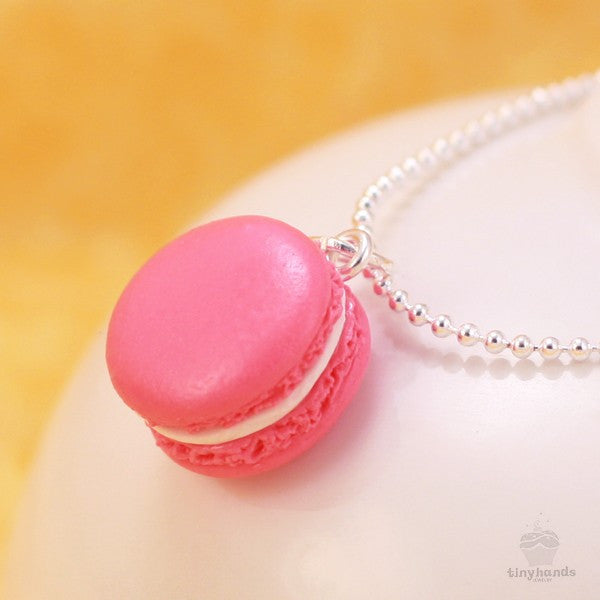 Scented Rose French Macaron Necklace – Tiny Hands Scented Rose French Macaron Necklace – Tiny Hands
