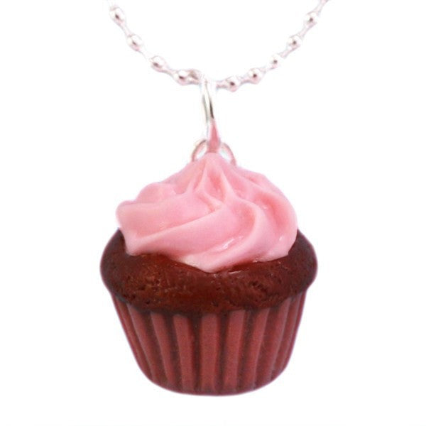 Scented Strawberry Chocolate Cupcake Necklace - Tiny Hands
 - 1
