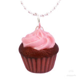 (Wholesale) Scented Strawberry Chocolate Cupcake Necklace