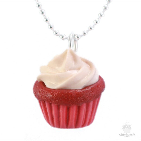 Scented Red Velvet Cupcake Necklace - Tiny Hands
 - 1