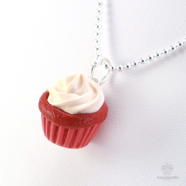 Scented Red Velvet Cupcake Necklace - Tiny Hands
 - 4