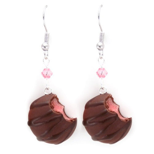 Load image into Gallery viewer, Scented Cherry Chocolate Truffle Earrings - Tiny Hands
 - 5
